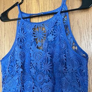 NWOT Blue lace cocktail dress from White House Black Market size 10